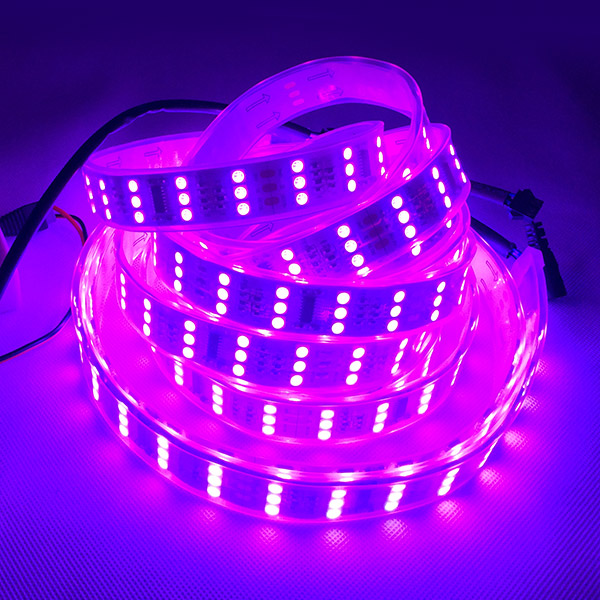 Triple Row TM1812 Series LED Digital Strip Lights, Programmable Pixel Full Color Chasing, Waterproof Optional, 720LEDs 16.4ft Per Reel By Sale Triple Row TM1812 Series LED Digital Strip Lights, Programmable Pixel Full Color Chasing, Waterproof Optional, 720LEDs 16.4ft Per Reel By Sale